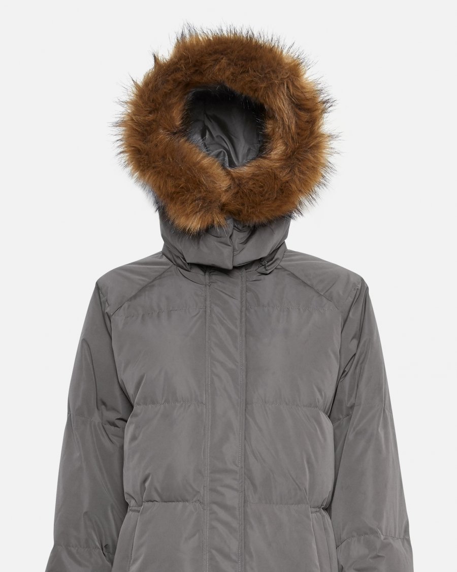 Moss Copenhagen - Skylar Down Hood Faux Fur Jacket